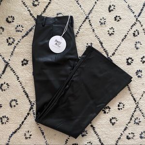 Princess Polly Black Flared Leather Pants